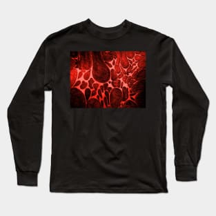 BURNT ORANGE NEON  WORLD WIDE WEB Long Sleeve T-Shirt